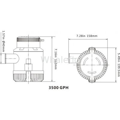 WELBP-3500-12/24V DC 3500GPH Submersible Water Pump for Boat Cheap Bilge  Pump From China Fac
