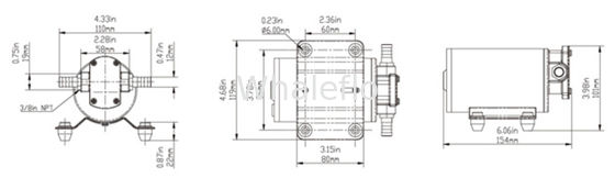 Whaleflo dc hydraulic gear oil pump 12V dc 14LPM 3M Psi for water and machinery/disel transfer pump/electric oil pump