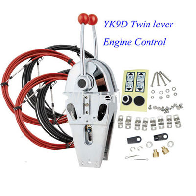 Whaleflo YK9D Boat Marine Twin Lever Engine Throttle Control 080CC（33C）Control Cable