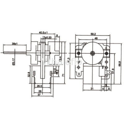 Whaleflo MH07BCF-TJA5 REFRIGERATOR PARTS- SHADED POLE MOTOR 220V 2800rpm