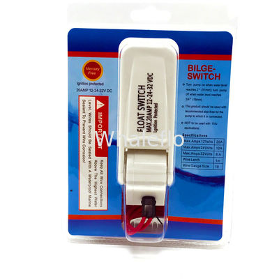 Whaleflo hot selling 12V-32V DC 20 amps float switch /water level sensor float switch for bilge pump