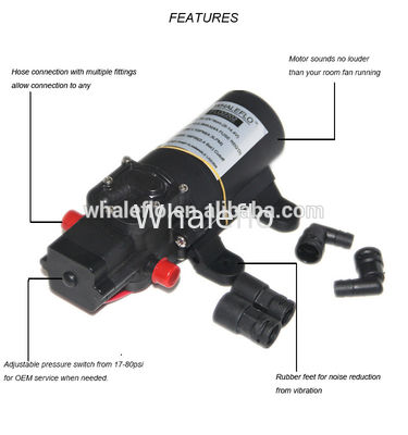 Whaleflo FLO Series Micro DC Diaphragm Pumps  FLO-2202 12VDC 3.8L/MIN 35PSI 3.0 Amps Small Water Pump