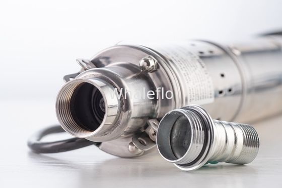 Whaleflo solar stainless screw submersible pump 600W 115 lift brushless high flow solar water pumps 76mm head