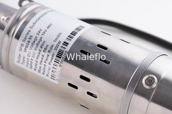 Whaleflo solar stainless screw submersible pump 600W 115 lift brushless high flow solar water pumps 76mm head