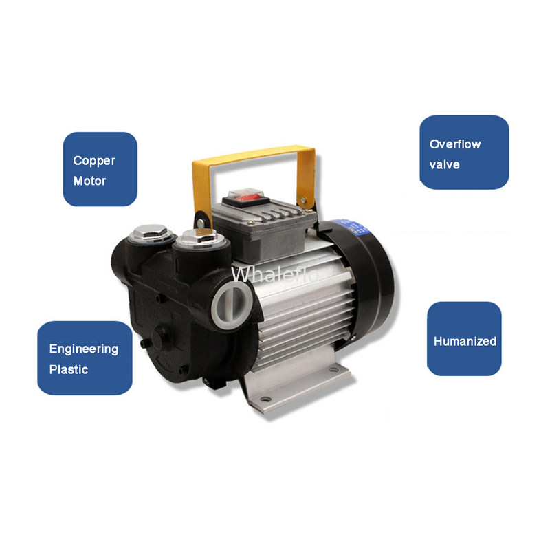 Whaleflo Dc Fuel Transfer Pump Portable 10GPM/40LPM (for Diesel ) Heavy Duty Electric Alligator Clamp